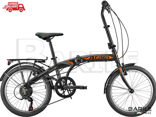 Bici  ATALA BLUE LAKE 20 " Pieghevole - Richiudibile Barca - Camper Nero Arancio