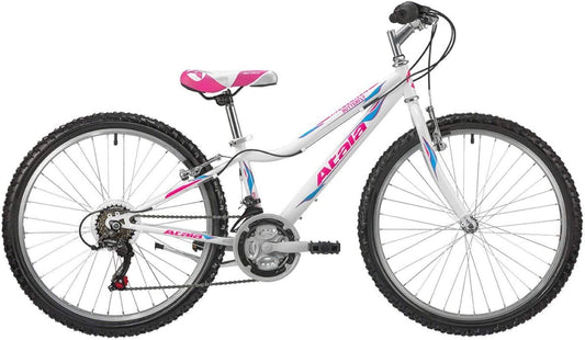 Bici ATALA BUTTERFLY 24 "   Bimba - Ragazza Cambio 18V   Bianco / Fuxia