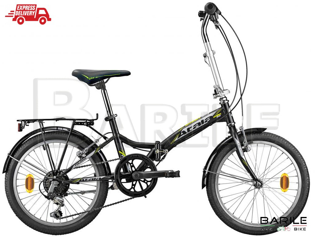 Bici  ATALA GREEN BAY 20 " Pieghevole - Richiudibile Barca - Camper Nero Giallo