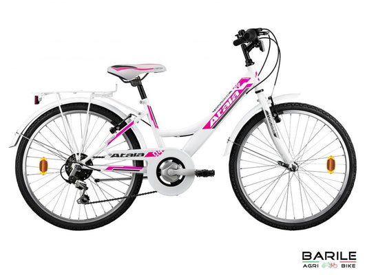 Bici ATALA TOSCANA 24 "   Bimba - Bambina Bianco / Fuxia Cambio 6V