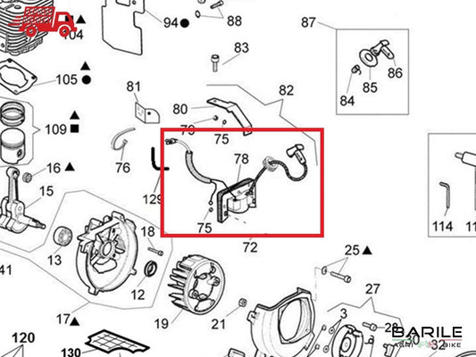 Bobina di Accensione Scuotitore Olive ACTIVE OLIVATOR M50 - M60 - M70