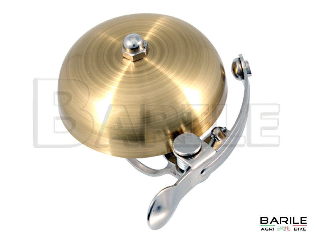 Accessorio Bici Classica Campanello Per Bici Cromato Con Stemma - Stile Retrò Per Graziella, Olanda, City Bike | Epoca Anni '60-'70 Cannella Stecche - Foto 5