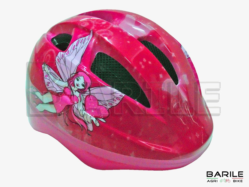 Casco Bici Bimba / Bambina Regolabile Taglia " S " (52/56) Rosa - Fata