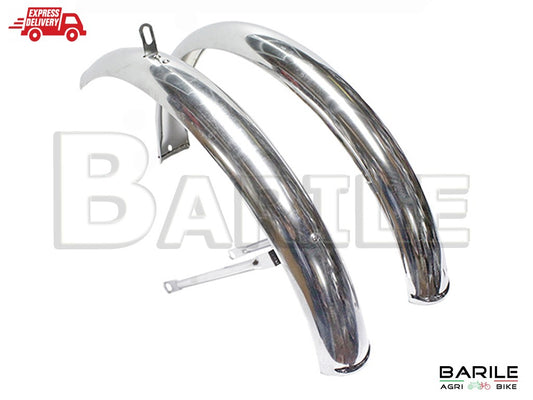 Coppia Parafango / Parafanghi Inox Cromato Bici Pieghevole - Graziella 20"