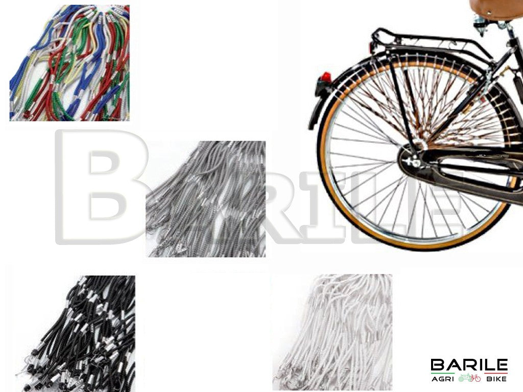 Paraveste / Parapaltò / Retina Elastica Parafanghi Bici Olanda Bacchetta Bianco