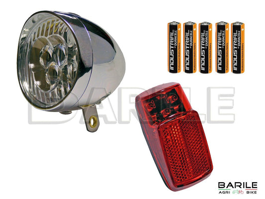 Fanale Anteriore + Posteriore LED Bici Olanda - Bacchetta - Graziella - City