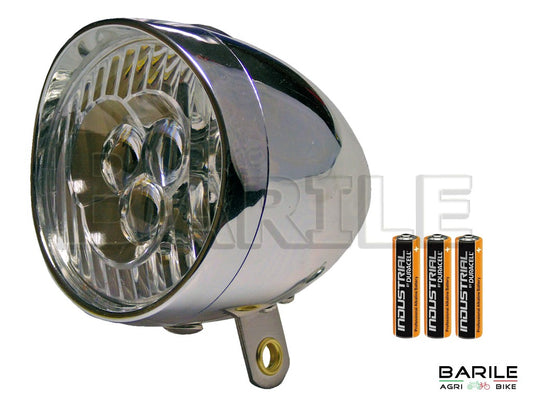 Fanale / Luce Anteriore 3 LED Bici Graziella - Epoca - Olanda - Bacchetta - City