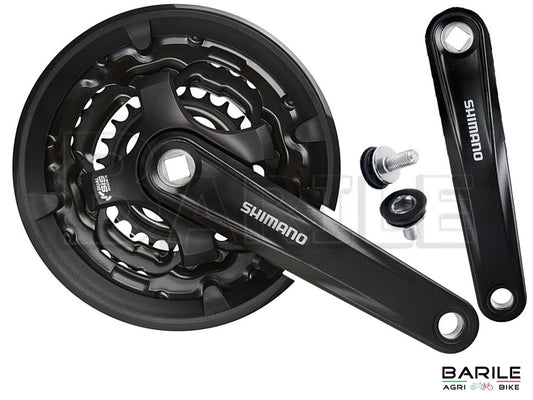 Guarnitura + Braccio Pedivella Att. Quadro 28 - 38 - 48 Bici City Bike SHIMANO