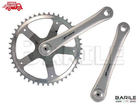 Guarnitura + Braccio Pedivella / Pedali Bici Olanda 46 Denti Alluminio PROWHEEL