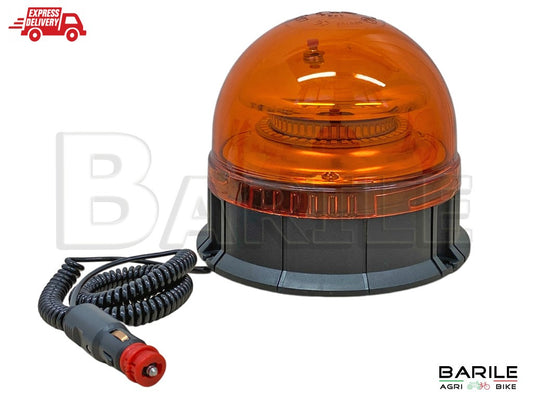 Lampeggiante Girofaro LED 12 / 24 V Base Magnetica / Ventosa Trattore - Muletto