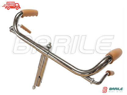 Manubrio Cromato in Ferro Bici Epoca R / Bacchetta 26 " -  28 "  Ø 22,2