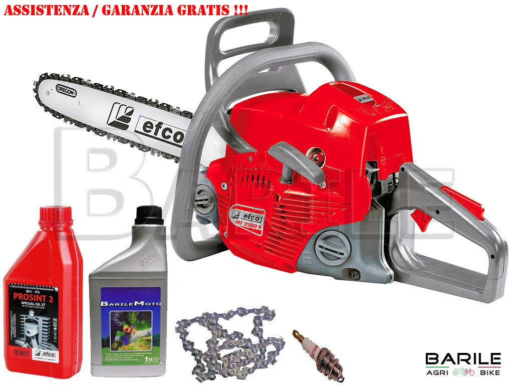 Motosega EFCO MT 3500 S - 38,9 cc - Barra 14" / 35 cm - 4,6 Kg + KIT ACCENSIONE