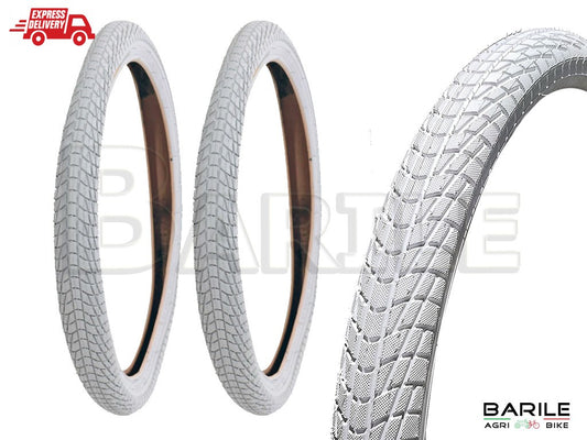 N°2 Copertone / Pneumatico 20 x 1.75 ( 47 - 406 ) Bici Graziella - MTB - BIANCO