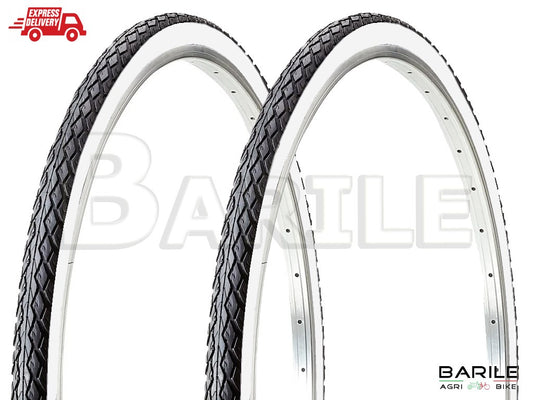 N°2 Copertone / Pneumatico Bici  24 x 1 - 3/8 ( 37 - 540 ) Bianco/Nero CHAOYANG