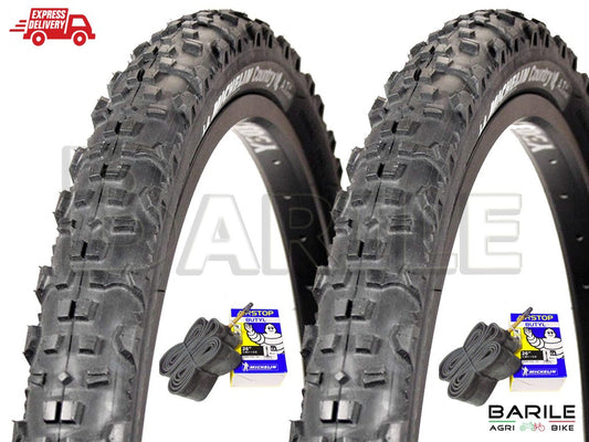 N°2 Copertone / Pneumatico MICHELIN COUNTRY AT + 2 Camere P Bici MTB 26 x 2.00