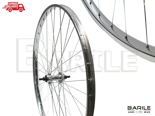 Ruota / Cerchio Anteriore Bici Sport 28 " x 1.5/8 X 1 .3/8 ACCIAIO CROMATO