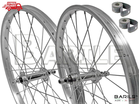 Ruota / Cerchio Anteriore + Posteriore Bici City Bike 26 " x 1.3/8  - 1 Velocità