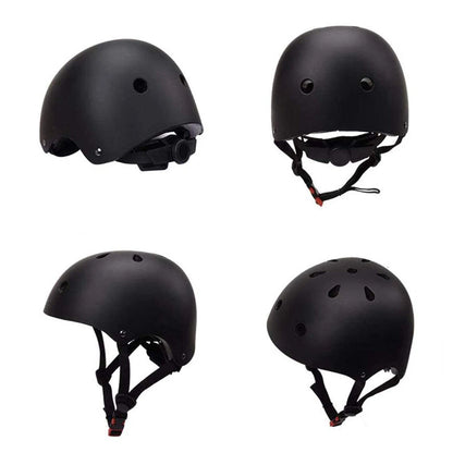 Casco per monopattino elettrico , unisex adulto , di colore nero .