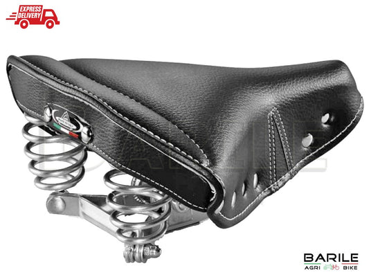 Sella MONTEGRAPPA STORICA Molle Bici Epoca - Vintage - Bacchetta - Olanda  Nero